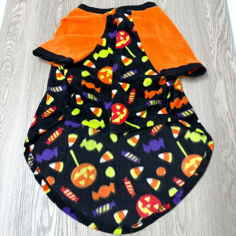 Halloween Dog Clothes Lot 2 Sweater Fleece Costume M L Candy Bad to Bone